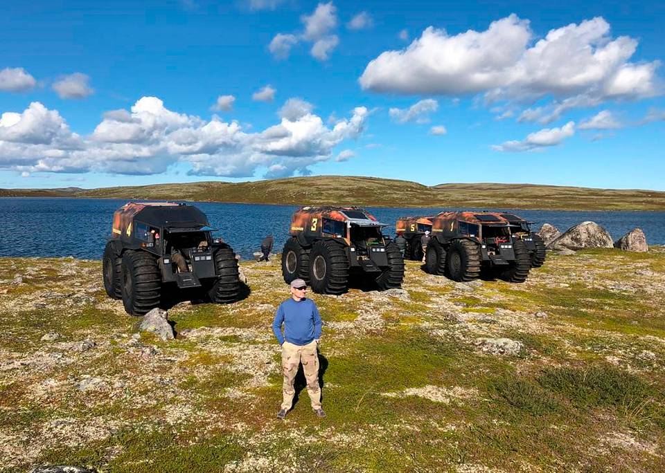 During an expedition using Sherp all-terrain amphibious vehicles, 2019 Personal archive of Leonid Boguslavsky