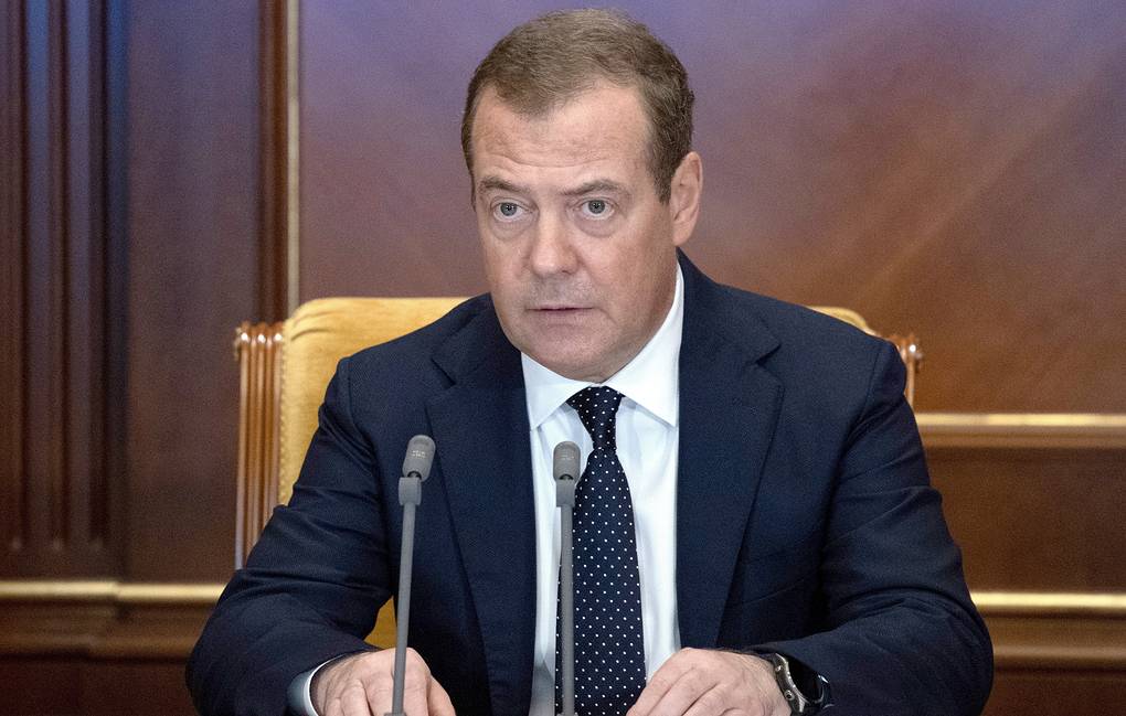 Russian Security Council Deputy Chairman Dmitry Medvedev Yekaterina Shtukina/POOL/TASS